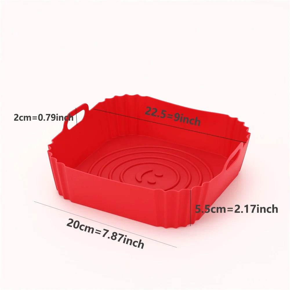 Reusable Silicone Airfryer Pan Liner – Non-Stick Baking Tray for Ovens - CartRare